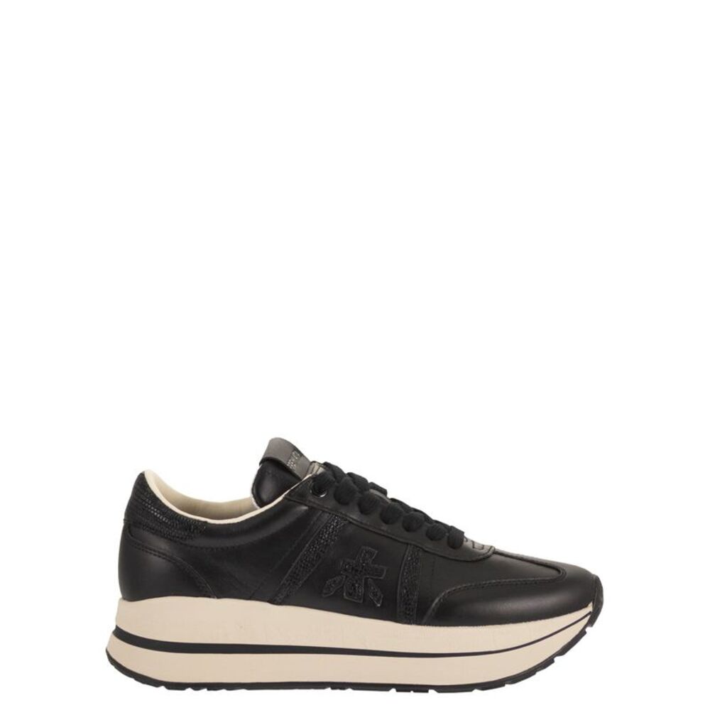 Premiata Women Bethcoin - Leather Sneakers With Raised Sole